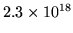 $2.3 \times 10^{18}$